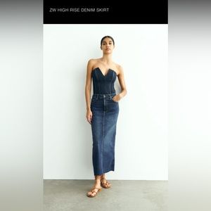 Zara Denim skirt High Rise